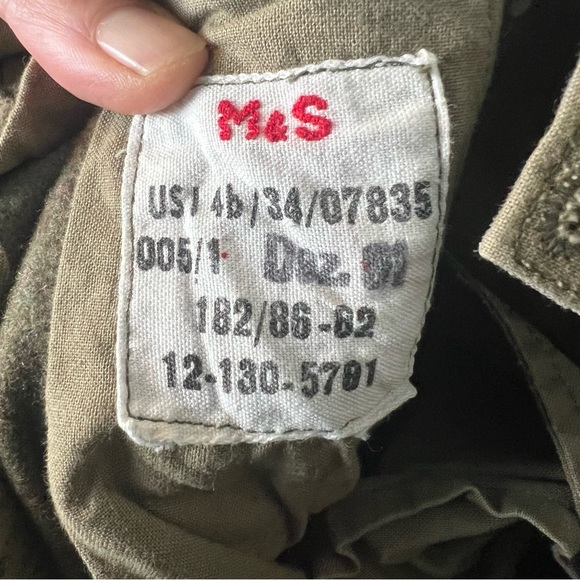 Men's Vintage British Army Wool Cargo Pants Brown – Sz. 33 - Picture 3 of 9